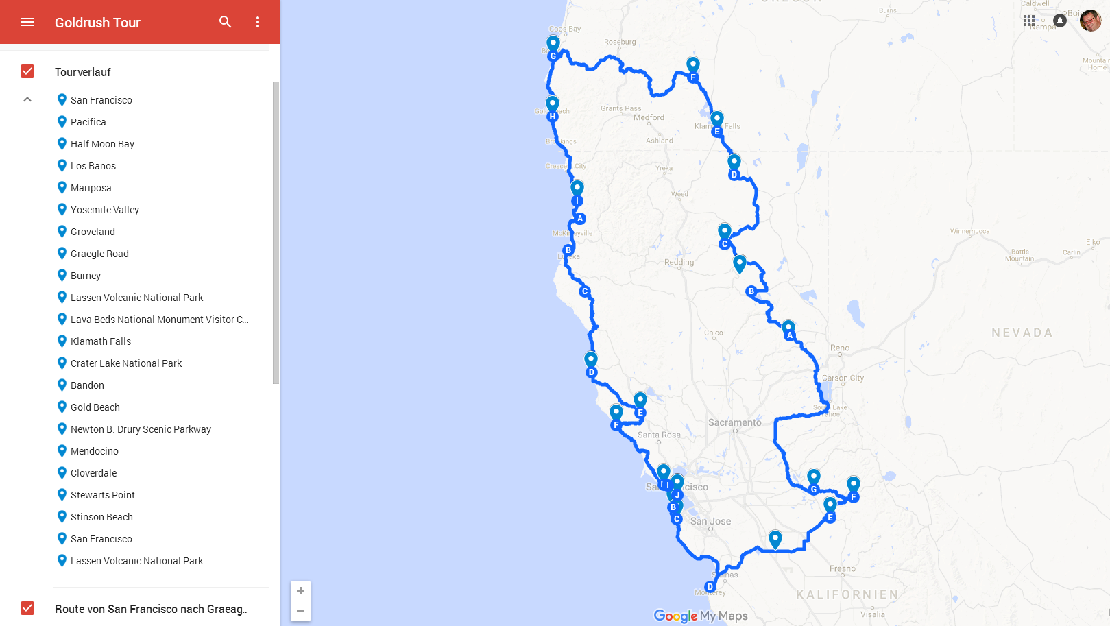 Goldrush Tour - Amerika Heller Motorrad-Reisen